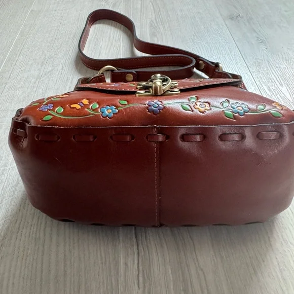 NWT Patricia Nash | Micaela Floral Leather | Boho Shoulder Purse - Picture 3 of 10
